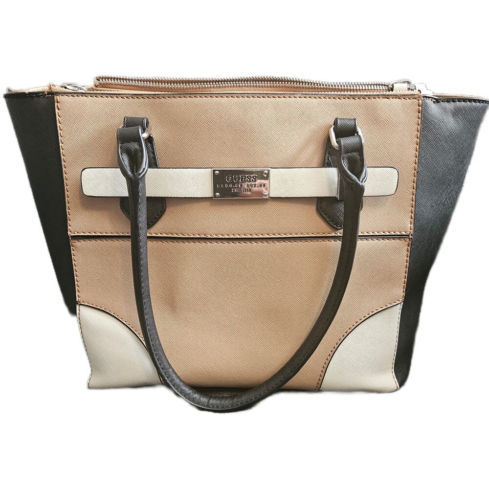 Guess Top Handle Two Tone Purse